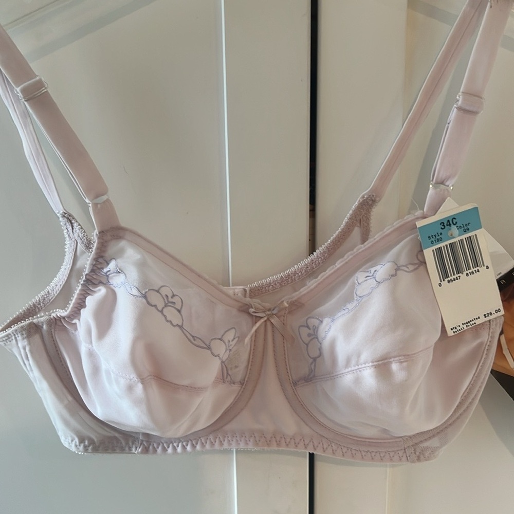 NWT Bali Elegant Lavender Bra 34C